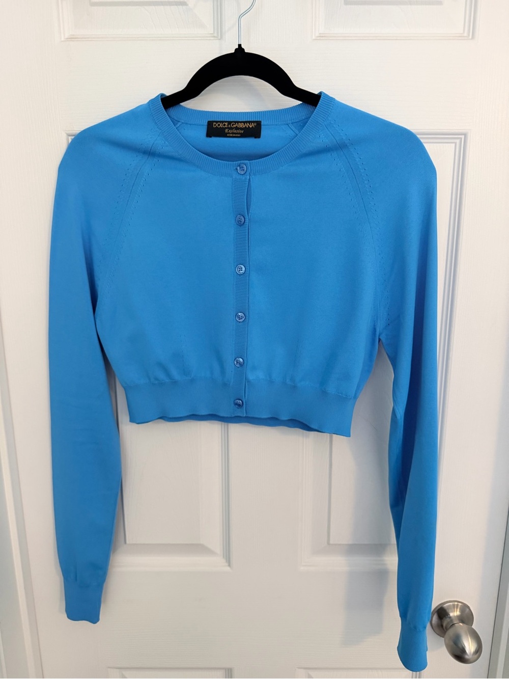 Dolce & Gabbana Sky Blue Knit Cardigan